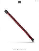 Men's Red & Black Braided PU Leather Bracelet