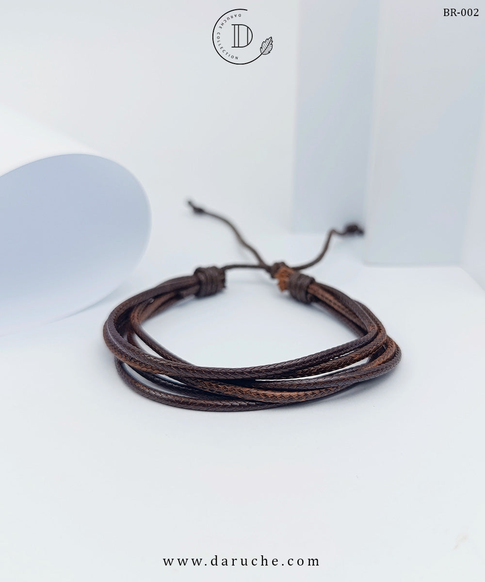 Urban Brown Leather Wrap Bracelet