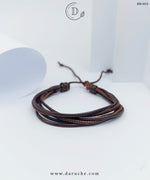 Urban Brown Leather Wrap Bracelet