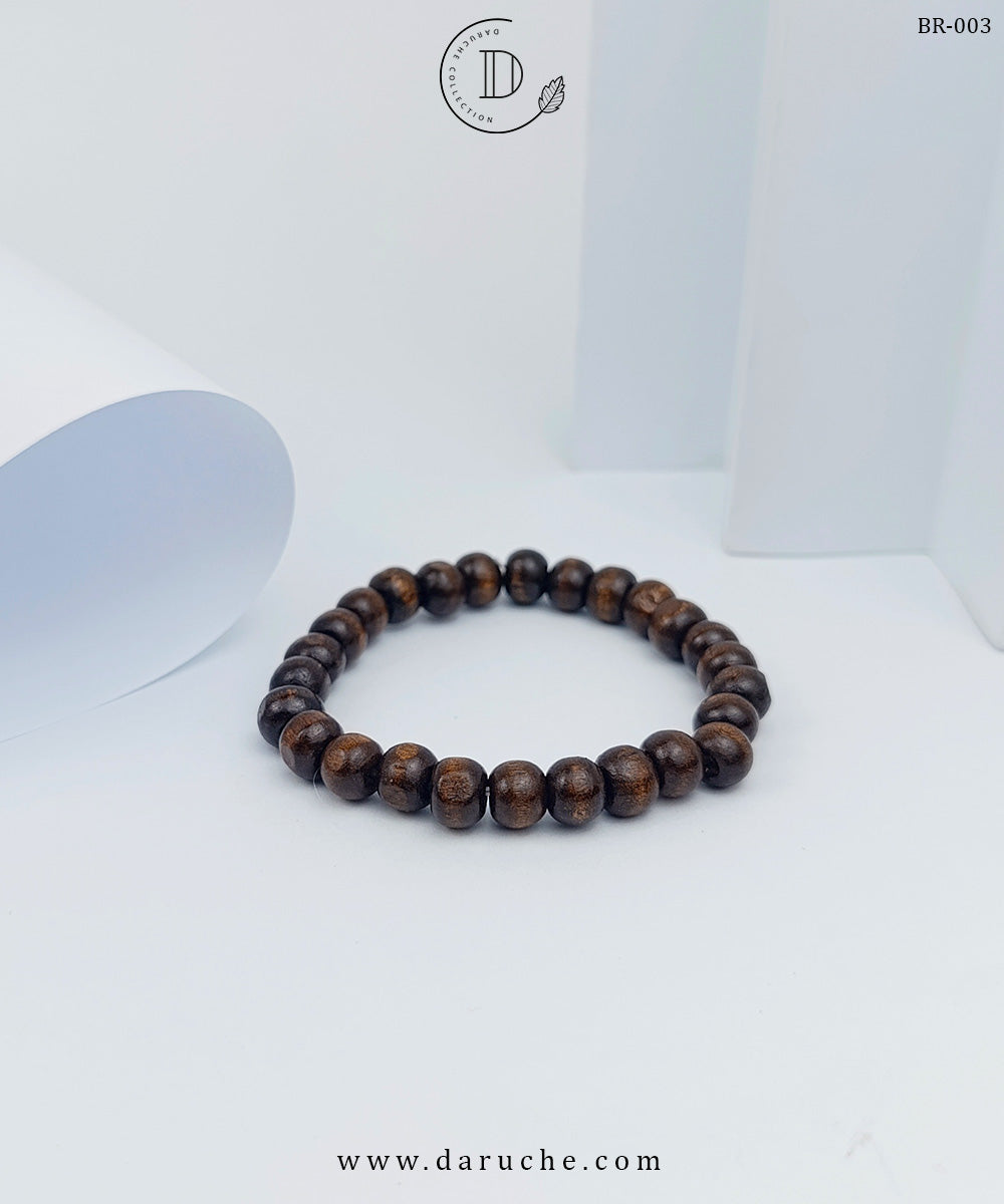 Minimal Wooden Bead Bracelet