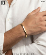 Matte Golden Noir Cuff Bangle