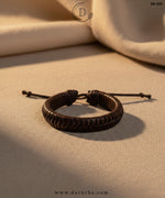 Vintage Brown Braided Leather Bracelet