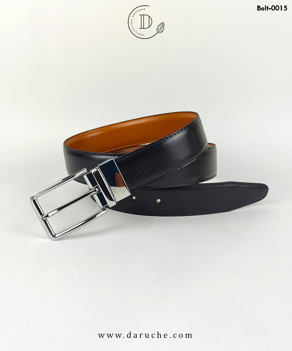 Black & Tan Brown Reversible Leather Belt