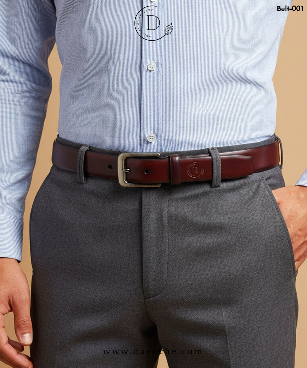 Premium Dark Brown Plain Belt