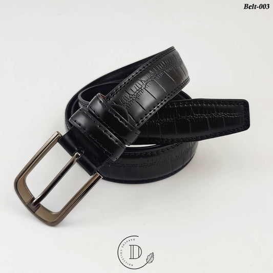 Premium Black Textured Belt