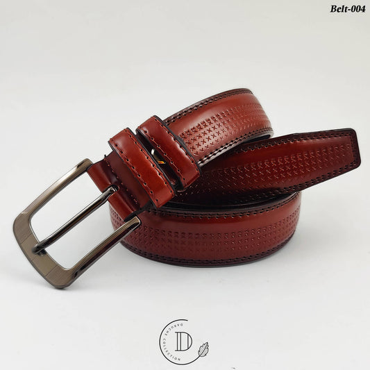 Premium Bright Brown Textured Belt