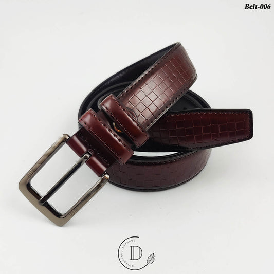 Premium Dark Brown Textured Belt