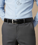 Black Crocodile Texture Leather Belt