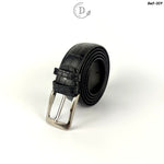 Black Crocodile Texture Leather Belt