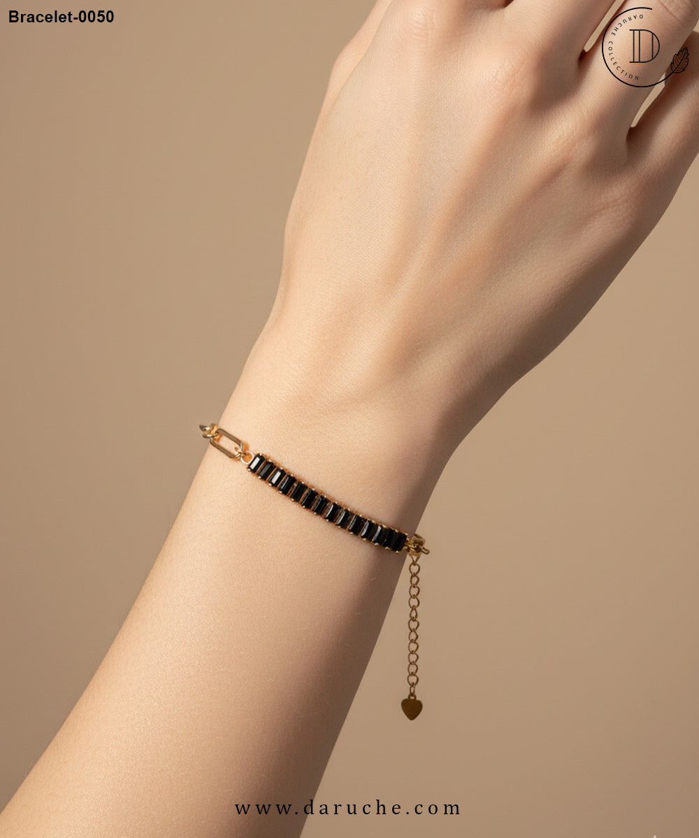 Luxury Black Stone Chain Bracelet
