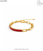 Luxury Ruby Stone Chain Bracelet