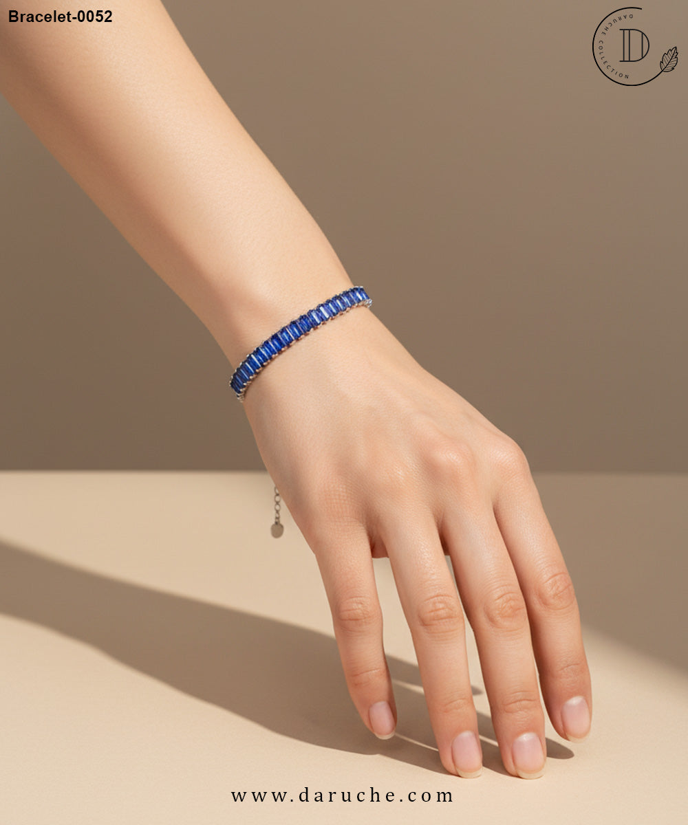 Luxury Blue Stone Chain Bracelet