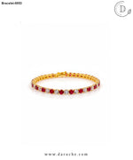 Diamond Cut Red & White Zircon Stone Bracelet