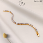 Gold Plated White Zircon Stones Bracelet