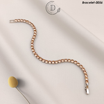 Silver Plated Champagne Zircon Stones Bracelet