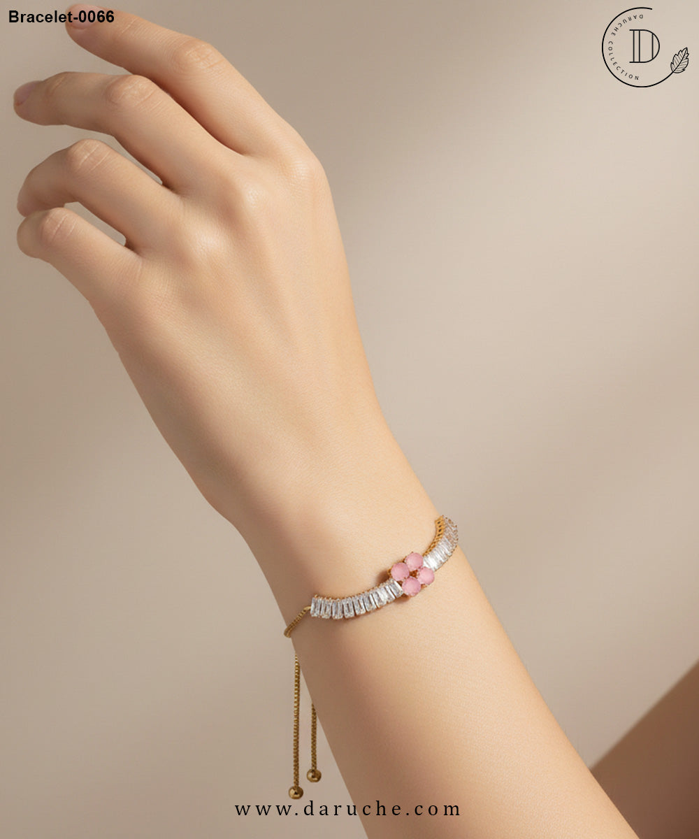 Luxury Pink Zircon Bracelet