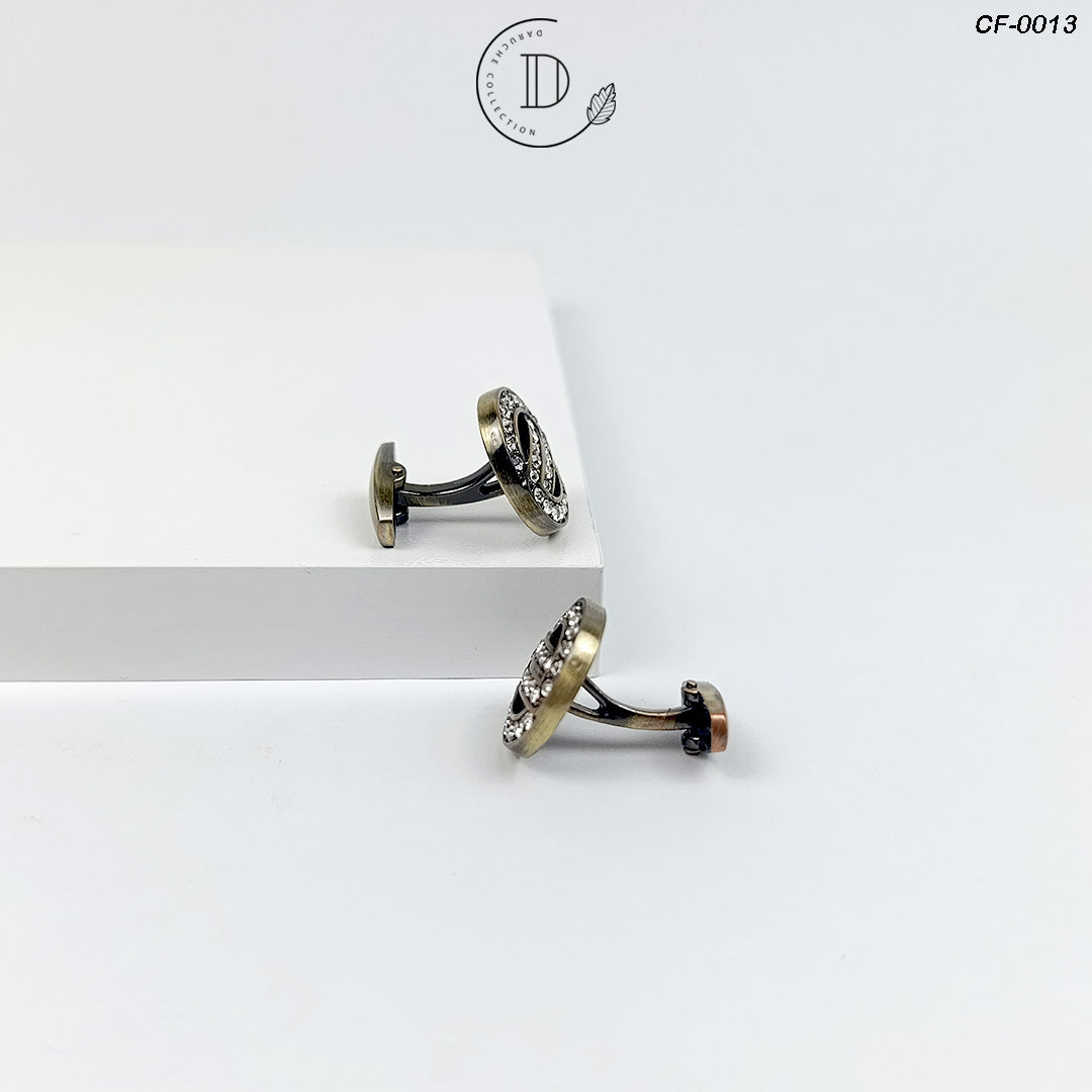 Antique Round Zircon Cufflink