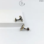 Antique Round Zircon Cufflink