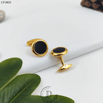 Golden & Black Textured Cufflink