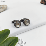 Black Golden Mirror Textured Cufflink
