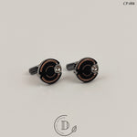 Silver & Black Zircon Stone Cufflink
