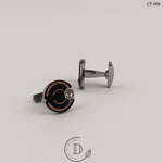 Silver & Black Zircon Stone Cufflink