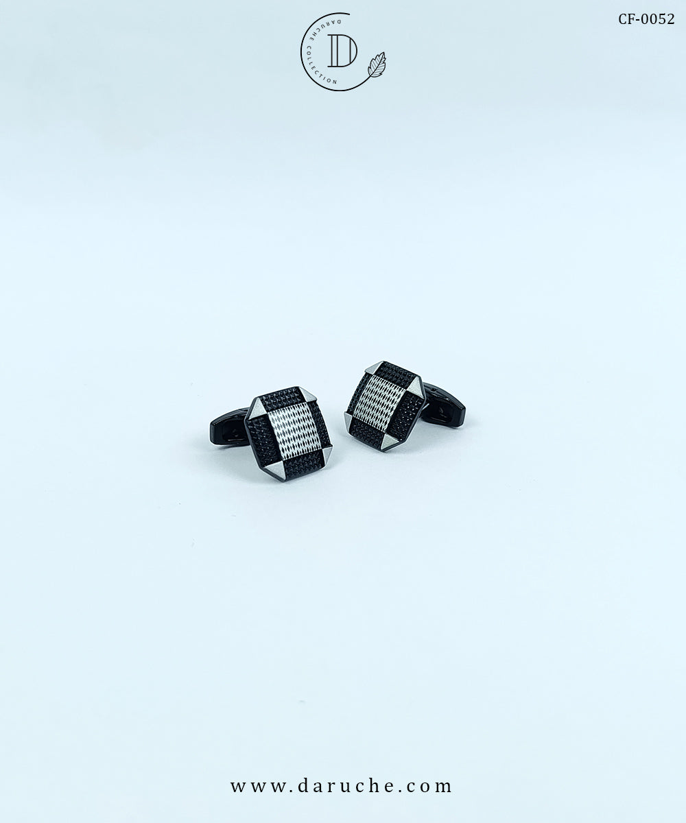 Premium Textured Matte Black Cufflinks