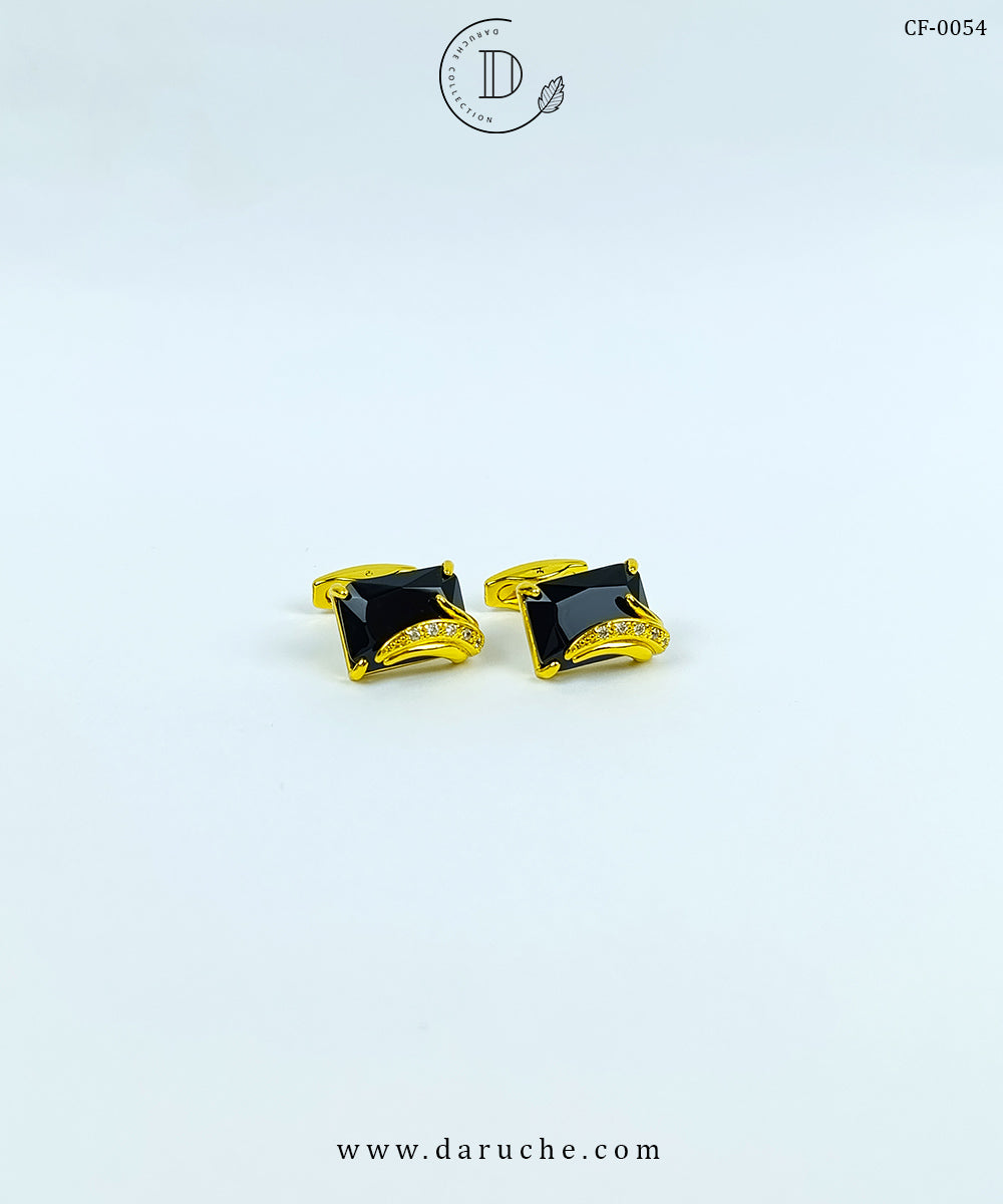Classic Black Zircon Cufflinks