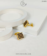 Square Black Zircon Cufflinks