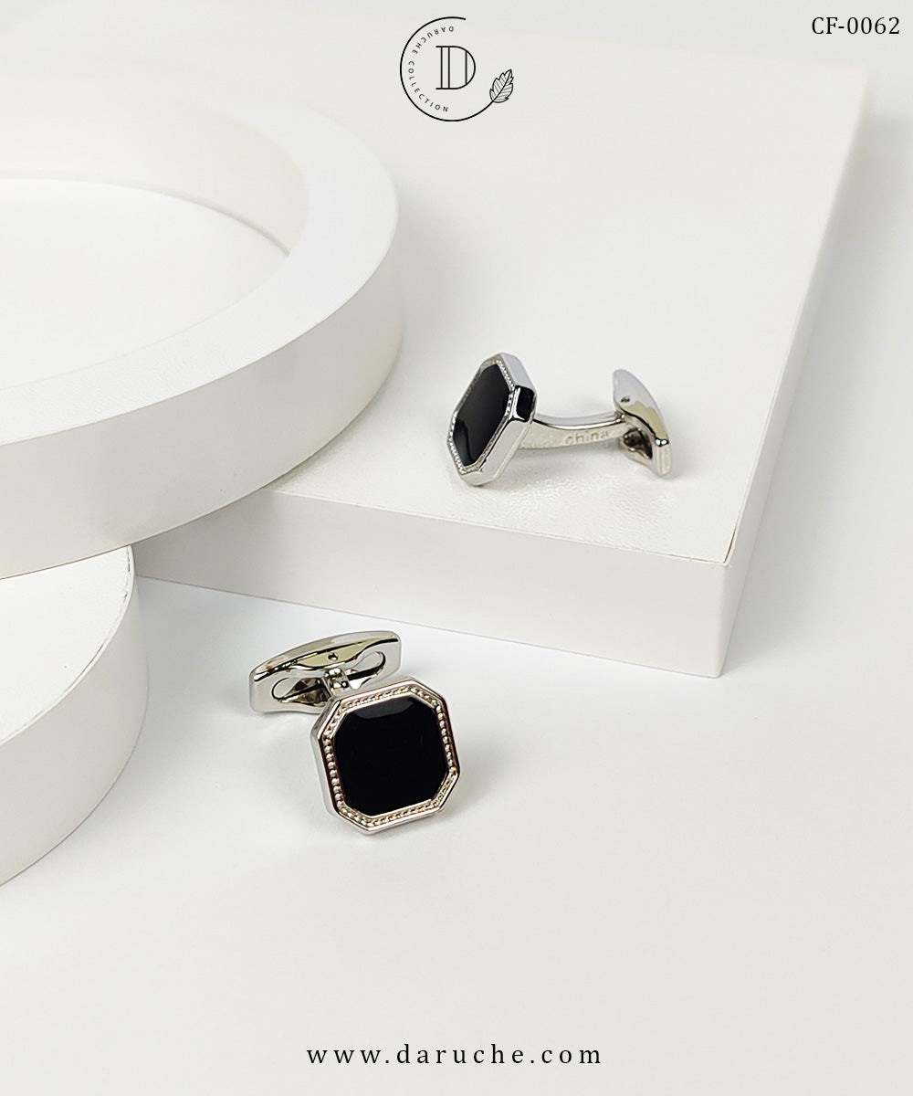 Silver & Black Premium Cufflinks