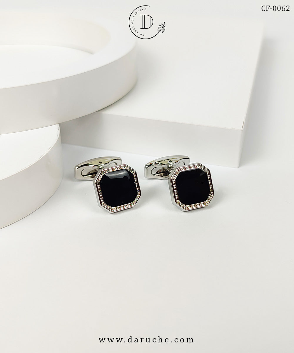 Silver & Black Premium Cufflinks