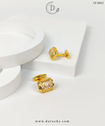 Premium Golden Zircon Cufflinks