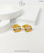 Premium Golden Zircon Cufflinks