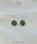 Green Flower Studs