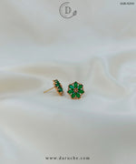 Green Flower Studs