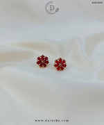 Red Flower Studs