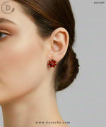 Red Flower Studs
