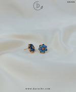 Blue Flower Studs