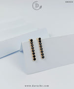 Black Block Earrings