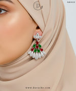 Peacock Silver Stone Earrings