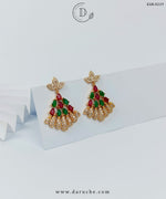 Peacock Golden Multi Stone Earrings