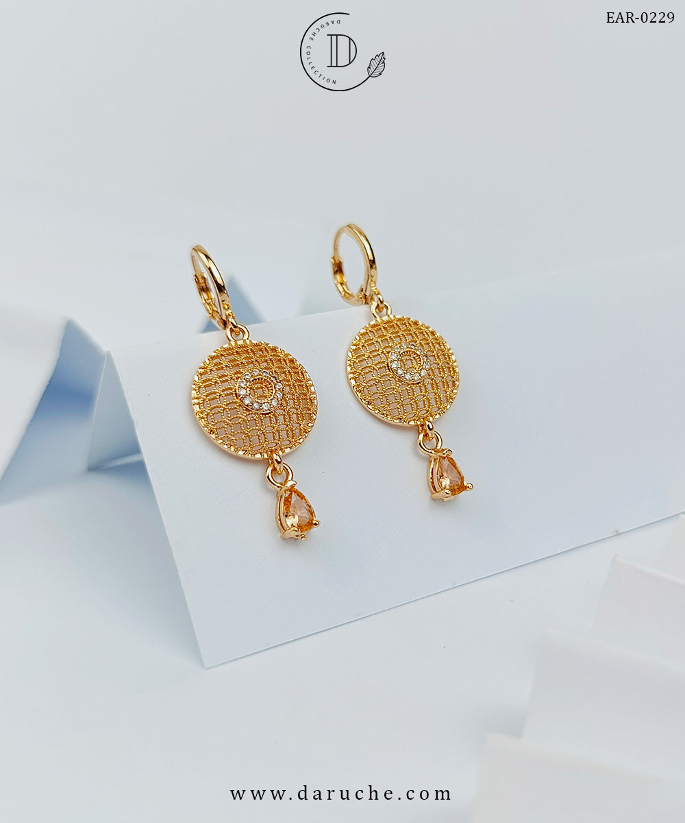 Classic Round Zircon Earrings