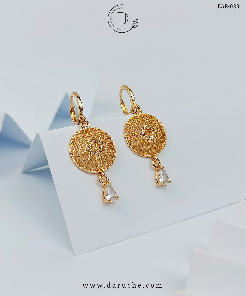 Classic Round Zircon Earrings
