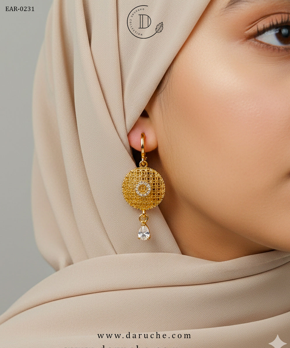 Classic Round Zircon Earrings