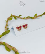 Ruby Floral Stud Earrings
