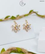 White Floral Stud Earrings