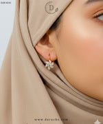 White Floral Stud Earrings