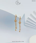 Stunning Golden Zircon Ball Earrings