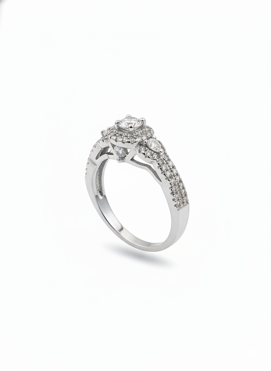 Exclusive Silver Plated Engagement Ring