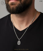 Modern Octagon Onyx-Style Pendant